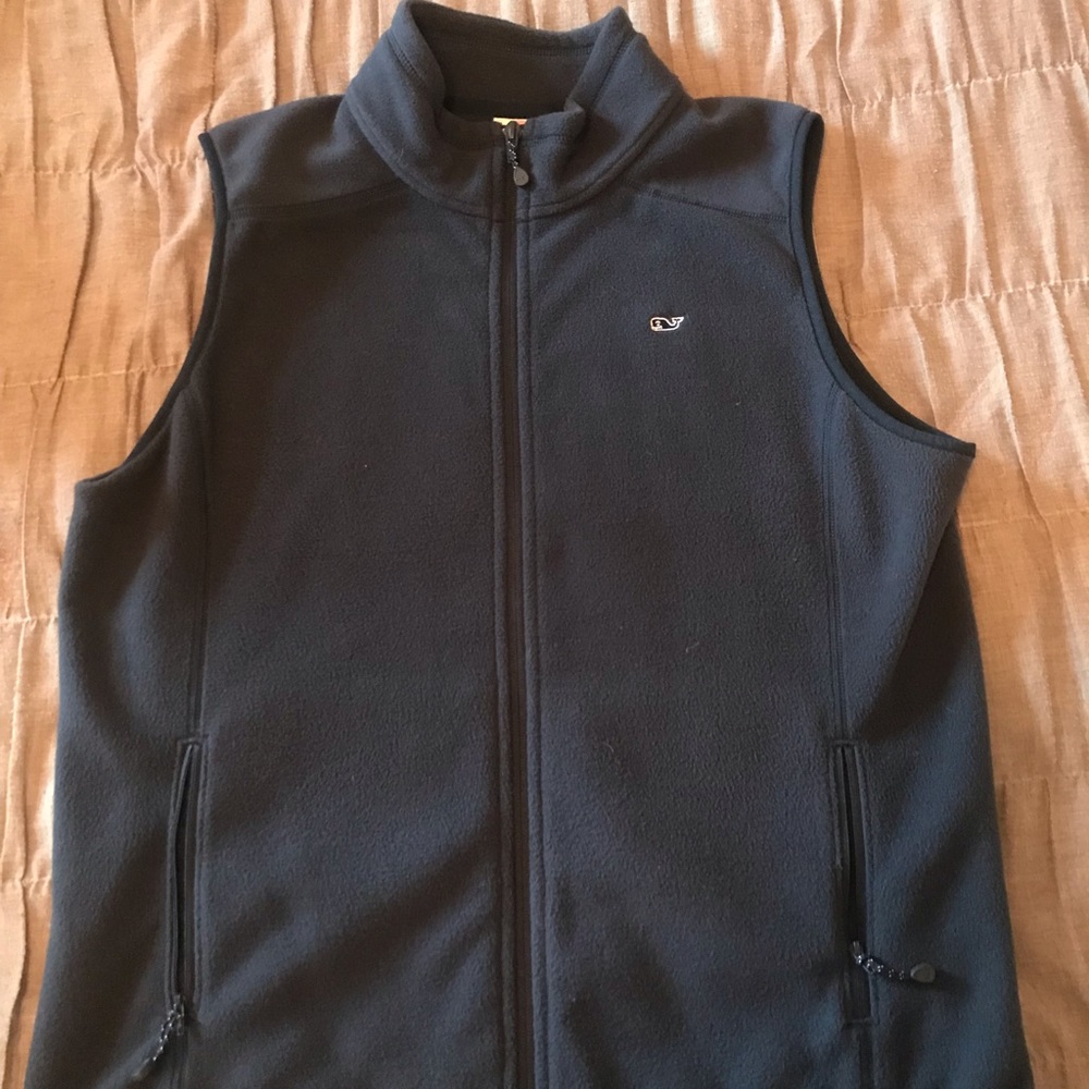 Vineyard Vines Navy Fleece Vest